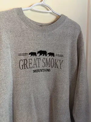 Embroidered Sweatshirt Gray Size L thumbnail 2