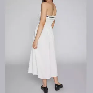 NWOT urban outfitters strapless white midi dress with eyelets thumbnail 2