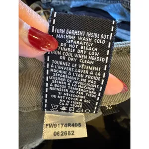 7 For All Mankind Skirt Women‎ 32 Olive Green Moss Utility Pocket Raw Hem Mini thumbnail 10