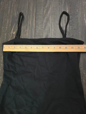 Free People Square Neck Black Bodysuit Size Small thumbnail 2