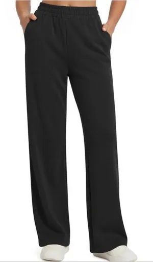NWT ~ Women's Black Wide Leg High Waisted Casual Pants with Pockets ~ Size XL thumbnail 1