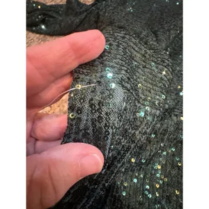 Xscape Long Sleeve Long V-Neck All Over Sequin Gown Hunter Size 18W thumbnail 10