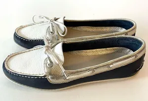Sperry Top-Sider Montauk Navy, Silver & White Boat Shoes thumbnail 2