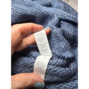 OFFLINE by Aerie Blue Marled Knit Funnel Neck Hoodie Sweater Large thumbnail 8