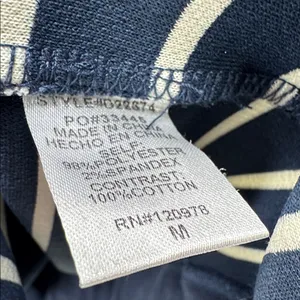 Entro Navy and White Striped Mini Dress sleeveless ribbed coastal nautical M thumbnail 9