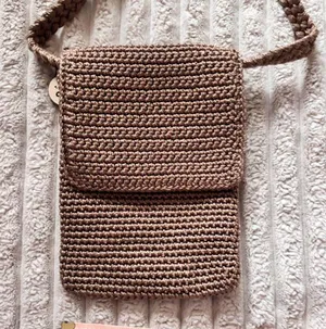 The Sak Brown Crochet Crossbody Bag thumbnail 5