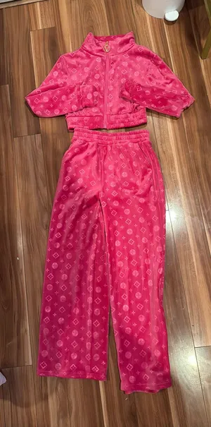 Pink Velvet Track Suit Set thumbnail 1