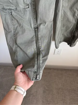 Abercrombie Baggy Cargo Pull On Pants Olive Green XXS Short thumbnail 10