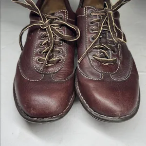 Born Women's Dark Brown Leather Derbys 7 38 walking oxfords comfortable casual thumbnail 8