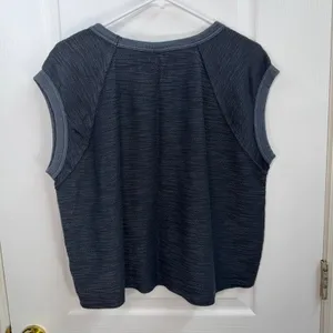 Universal‎ Thread navy blue textured Crewcut sleeveless 100% cotton shirt XL thumbnail 5