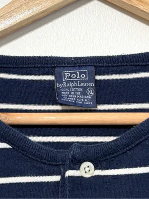 Ralph Lauren Striped Vintage Relaxed Oversized Fit Size Medium Womens Vtg 90s thumbnail 3