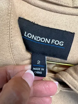 London Fog Trench Coat Size 2 Wool Blend Tan Belt thumbnail 2