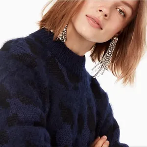 Kate Spade Leopard Print Alpaca Wool Blend Sweater Size Small thumbnail 2