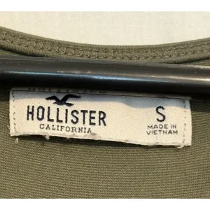Hollister Women's Green Solid V-Neck Short Sleeve Pullover Jumpsuit S thumbnail 2