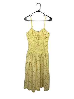 Free People Lavender Daze Strawberry Print Dress Sz Small thumbnail 3