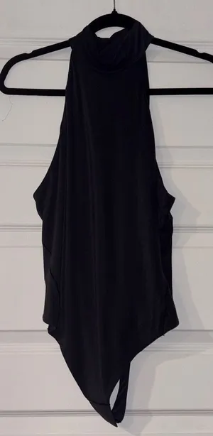 Lululemon Wundermost Ultra-Soft Nulu Mockneck Sleeveless Bodysuit-Black thumbnail 1