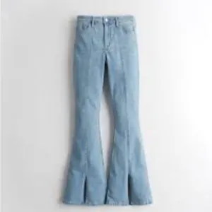 Hollister High Rise Flare Split Hem Medium Wash Jeans Y2K Women’s Size 24 L 29 thumbnail 2