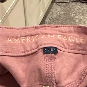 American Eagle low rise baggy Pink wide leg Jeans 10 Tall nwt‎ thumbnail 9