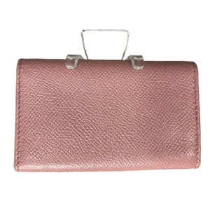 BVLGARI Bulgari Key Holder Grain Calf Leather Pink Red Series Gold Hardware EUC thumbnail 3