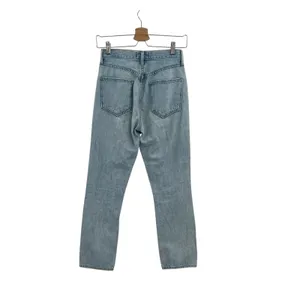 Agolde Riley High‎ Rise Straight Crop Jeans Denim Shatter Wash Blue Size 24 thumbnail 8
