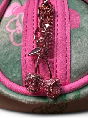 Juicy Couture Retro Cherry Satchel purse tote crossbody bag pink green NEW Y2K thumbnail 8