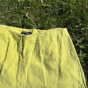 Vintage Yellow Linen Tailored Cropped Pants Size 18W thumbnail 2