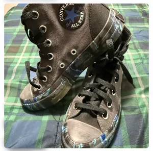 Black Converse All Star high top trainers #sneakers #converse mens 4.5 womens 6 thumbnail 2