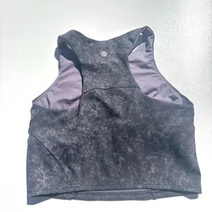 Lululemon Invigorate Training Crop Tank Top in dark denim wash print 6 thumbnail 5