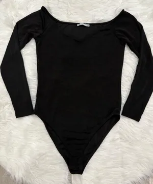 Zara Elegant Black Bodysuit Size S thumbnail 1