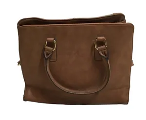 Vegan Leather Patchwork Bag Brown thumbnail 4
