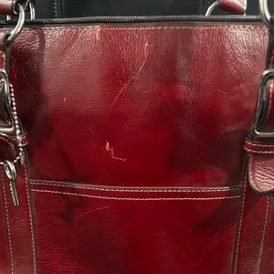Fossil Elegant Red Leather Tote Bag thumbnail 7