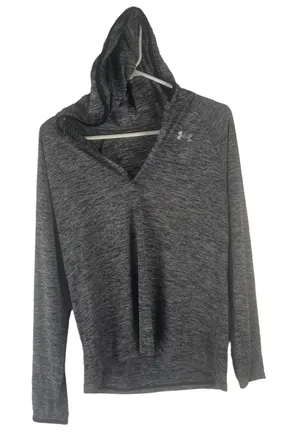 Under Armour‎ Grey Women's Size Small Grey Hooded Running Top thumbnail 1