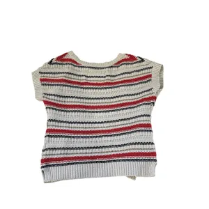 Hollister Open Front Knit Short Sleeve Striped‎ Cardigan Sweater Large thumbnail 2
