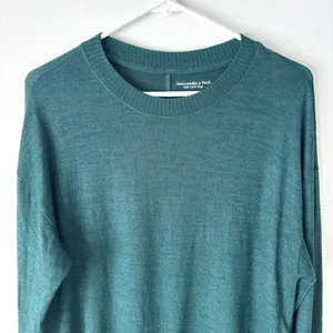Abercrombie & Fitch Forest Green Soft A&F Cozy Knit Pullover Slouchy Oversized thumbnail 2
