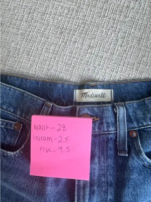 Relaxed midi denim shorts thumbnail 3
