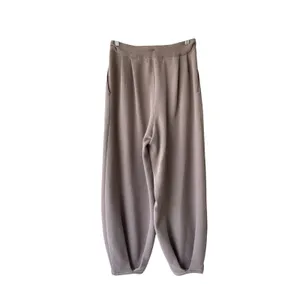 Urban Outfitters Mauve‎ Brown Linen Blend Pleated Knit Sweater Pants Large thumbnail 2