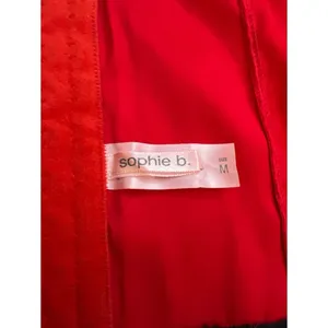 sophie b. Cherry Red/Black Satin Lace Intimates Corset Top Sz M Women thumbnail 7