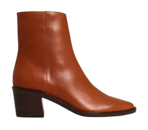 Madewell Brown Leather Darcy Almond Toe Ankle Boot 8 thumbnail 1
