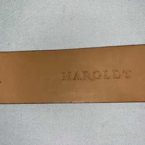 HAROLDS, leather belt size large. Brown thumbnail 7