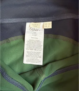 Boden Jessica Active Dark Green Color Block High Waist Leggings. Size 6 thumbnail 2