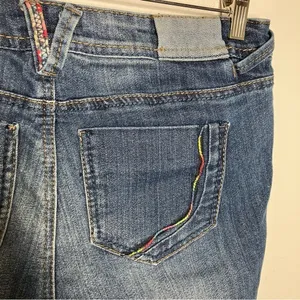 Y2K vanilla star jeans crop Bermuda style shorts‎ size 4 thumbnail 7