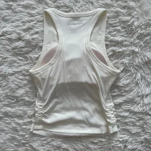 Outdoor Voices Ribbed Racerback Tank XS White Ruched Sides Removable Pads NWOT thumbnail 5