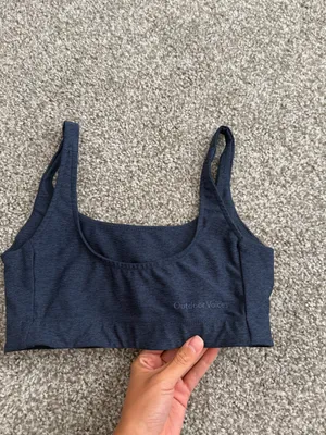 Outdoor Voices Navy Double-Time Bra size Small Coastal Athleisure thumbnail 6