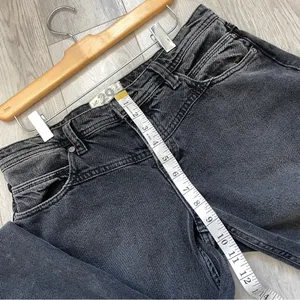 Free People Jeans low rise barrel womens Black (size 29) thumbnail 4