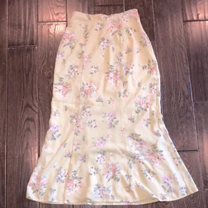 Abercrombie & Fitch green floral maxi skirt size xxsmall thumbnail 1