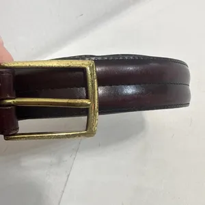 Vintage Y2K Brighton Womens 34 Brown Leather Gold Buckle Equestrian Western Belt thumbnail 14