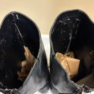 Enzo Angiolini Eavaletta Tall Black Leather Zip Riding Boots Size 9.5 *Flawed thumbnail 7