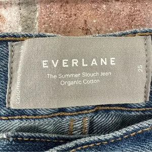 Everlane Summer Slouch Jeans Button Fly Relaxed Straight Women’s 25 Light Wash thumbnail 5