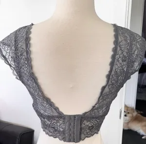 Sophie B. Intimates Grey/ Silver Lace Bralette thumbnail 5