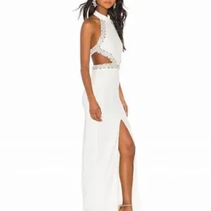 Revolve NBD White Nicolina Cutout Sequin Embellished Formal Gown Size XS thumbnail 2